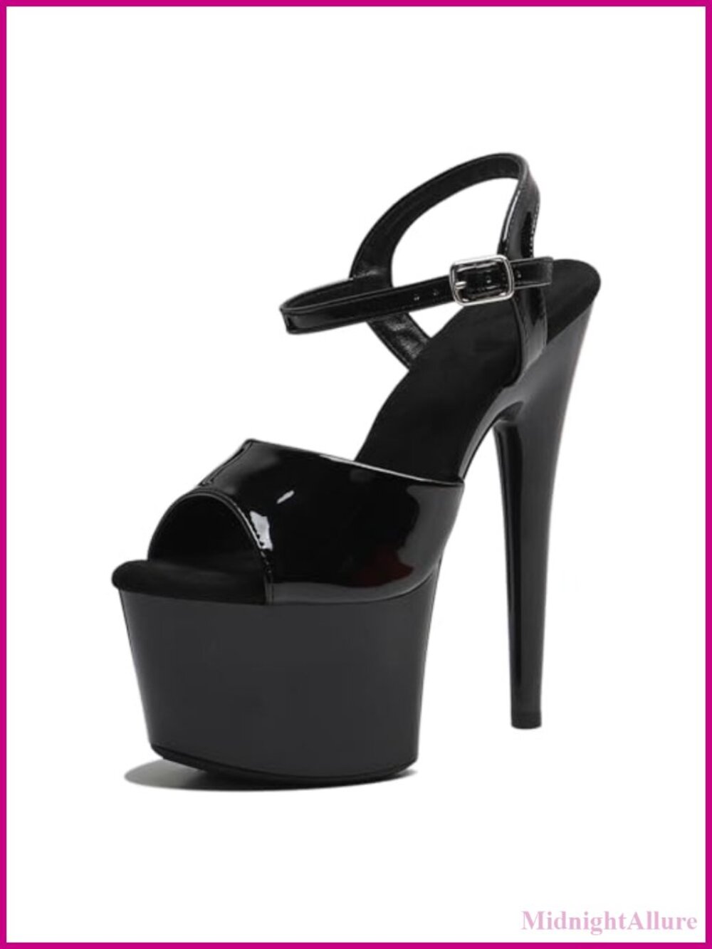 Womens 7in Platform Sandal Heels Ankle Strap Pole Dance Exotic Dancer Shoes